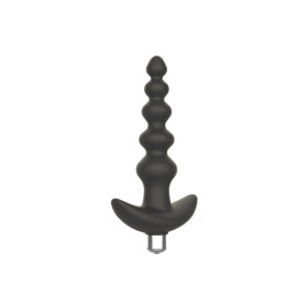 Plug anal vibrant noir en silicone 